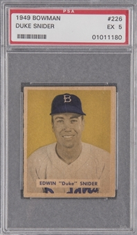 1949 Bowman #226 Duke Snider Rookie Card – PSA EX 5